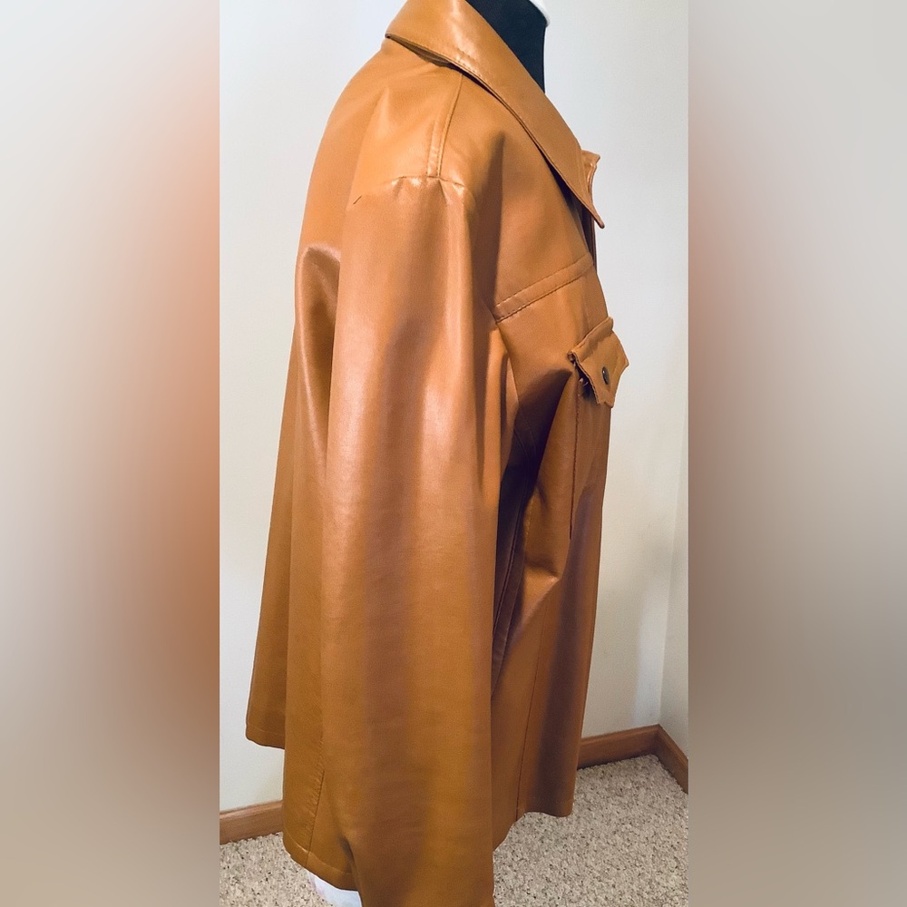 Vintage Campus Outerwear Men’s Vinyl Jacket 44R Made in Korea Retro 1970s - Picture 5 of 14